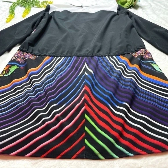 Clover Canyon x Revolve Stained Glass Drawstring Long Sleeve Mini Dress in Multi - Picture 12 of 16